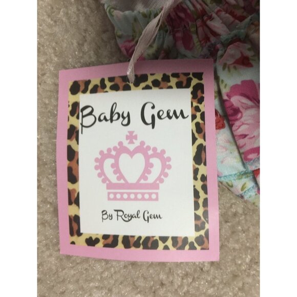 🆕Royal Gem Floral Bubble Romper Small - Picture 3 of 5